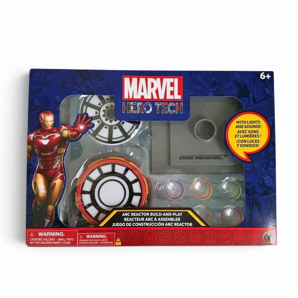 Marvel Hero Tech Iron Man Arc Reactor Build & Play Lights Sounds NEW SEALED